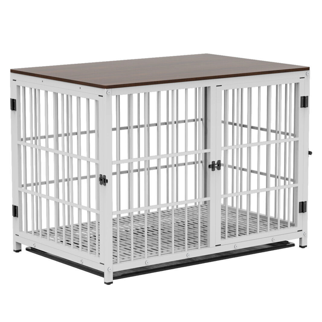 Heavy Duty Dog Crate Furniture Large - WHITE-1