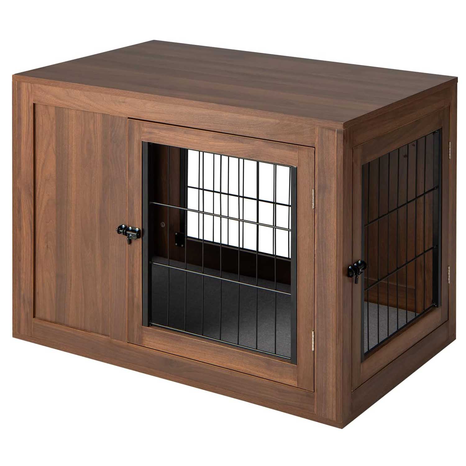 Medium Dog Crate Furniture Lockable 2 Doors