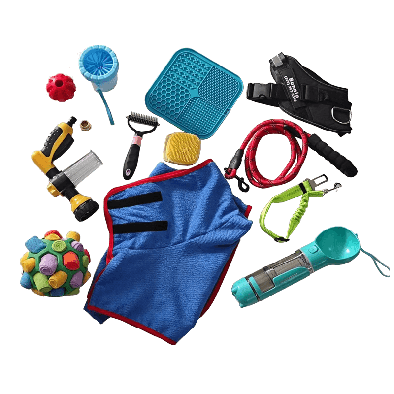 12 in 1 puppy grooming and walking kit
