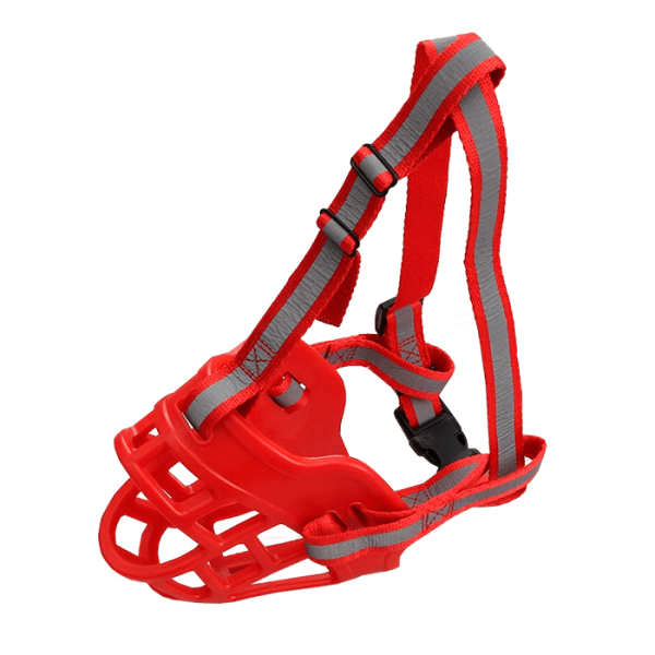 basket muzzle - red