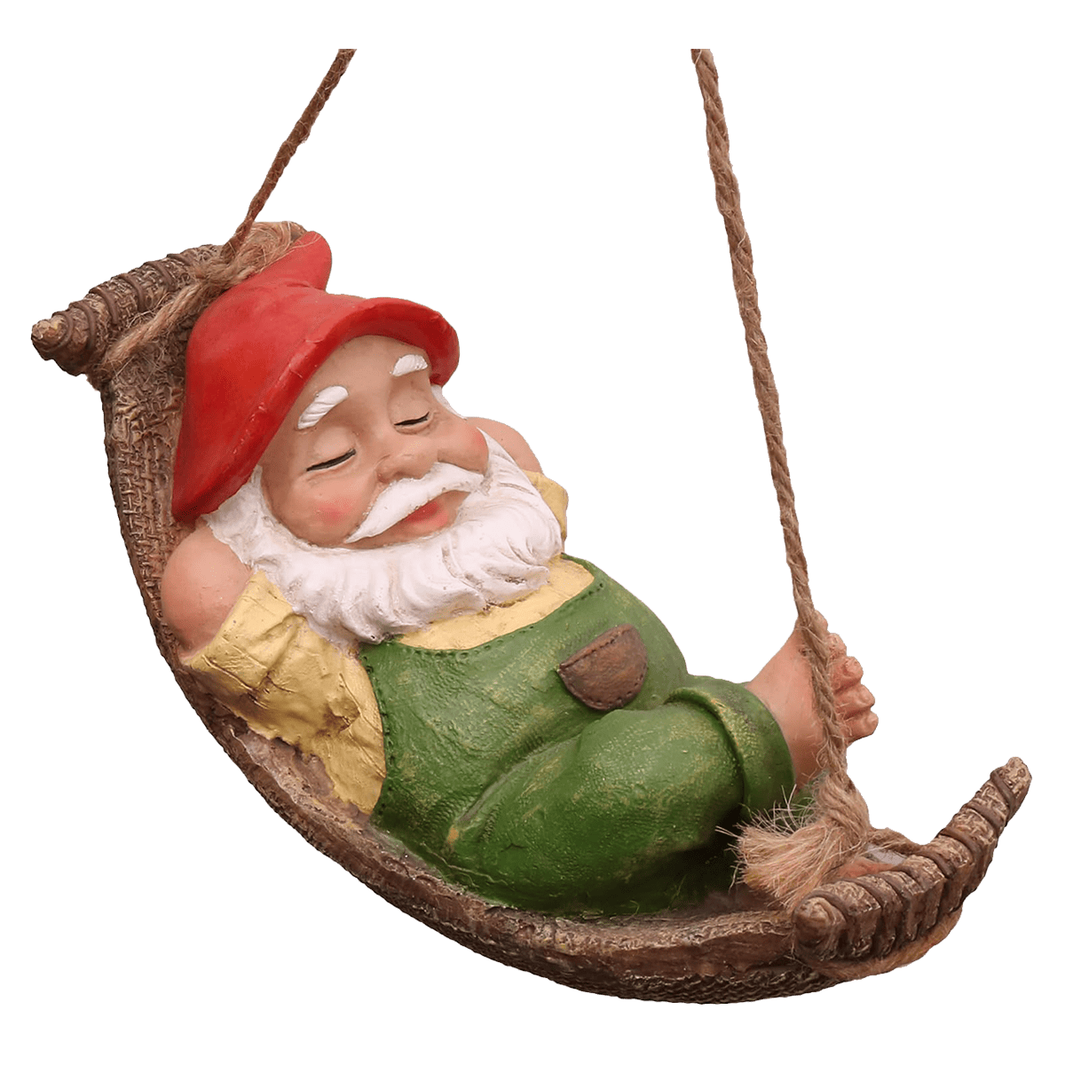 Hanging Sleeping Gnome for Garden Decor