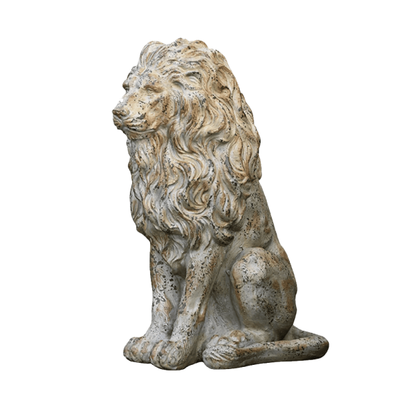 Large Concrete Porch Lion Statue