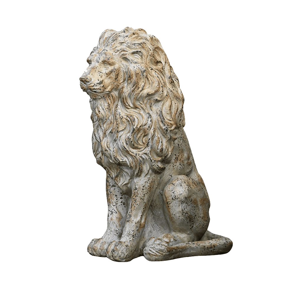 Large Concrete Porch Lion Statue