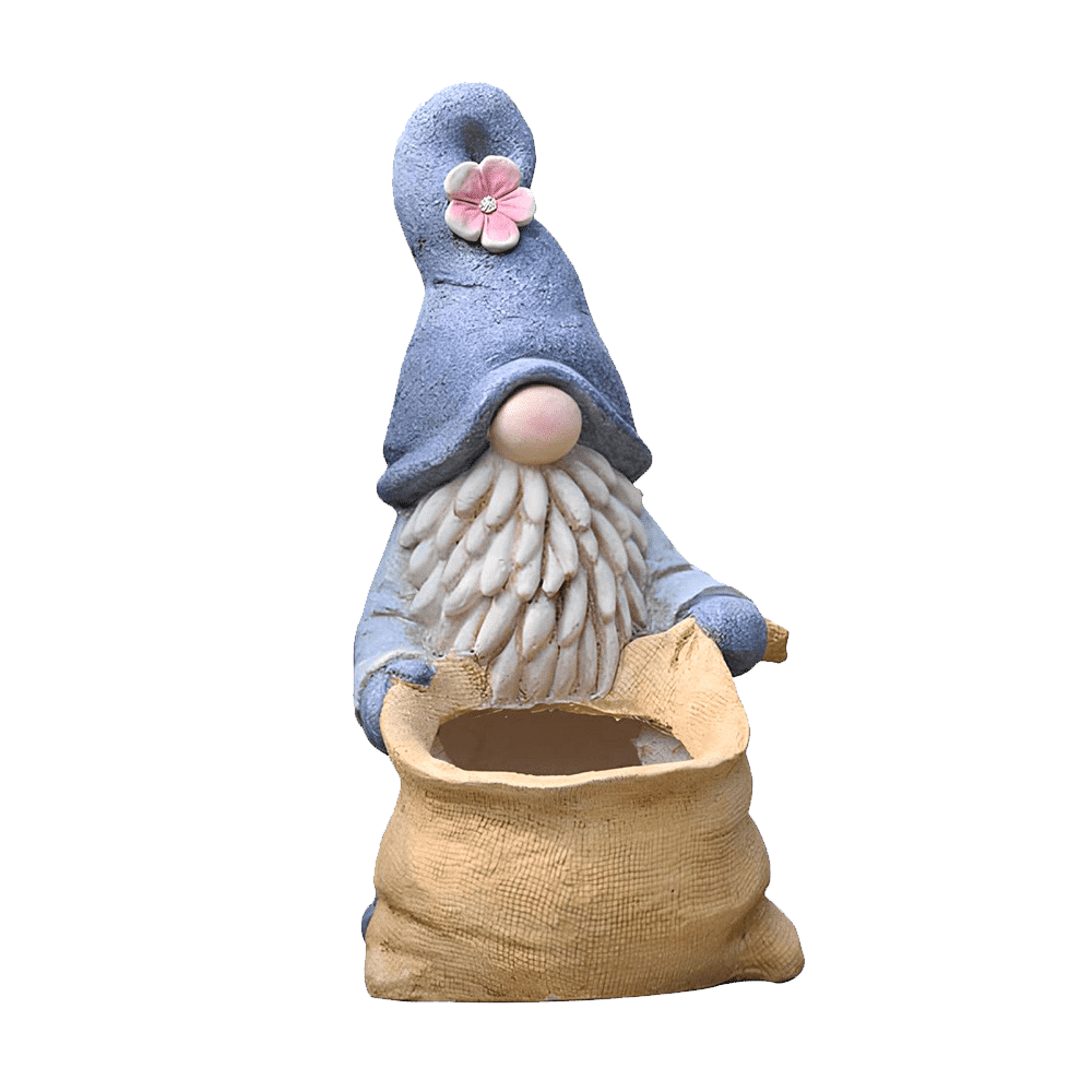 Large Concrete Whitebeard Gnome Planter Statue