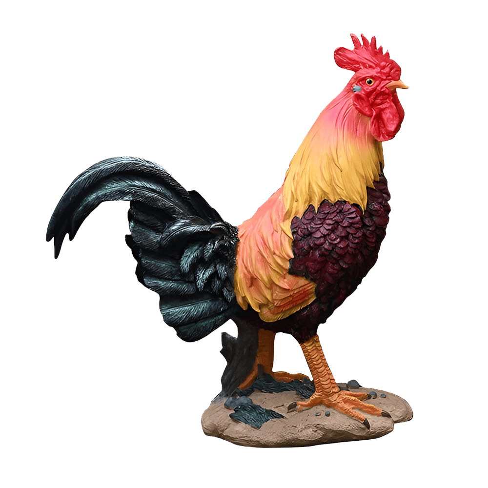 Lifelike Large Rooster Statue for Outdoor Garden Decor (1)