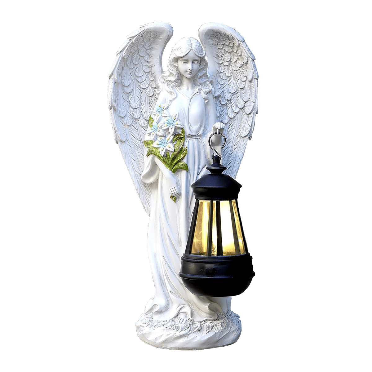 Winged Angel Statue Carry Solar Lantern